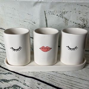 Rae Dunn Makeup Vanity Set